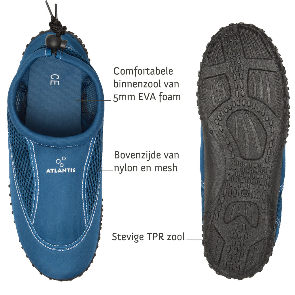 AQUASTIC Aqua waterschoenen voor volwassenen met antislip, duurzame zool en zachte EVA-schuimrubberen inlegzool, 3 mm, snorkelen, strand, aqua pool, grijs, 44 EU AQUASTIC Aqua waterschoenen voor volwassenen met antislip, duurzame zool en zachte EVA-schuimrubberen inlegzool, 3 mm, snorkelen, strand, aqua pool, grijs, 44 EU