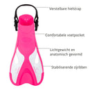 Dolphin - Zwemvliezen - Flippers - Verstelbare Hielstrap - Voor Zwemmen & Snorkelen - Kinderen - Roze/Wit
