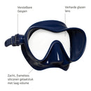 Bali Combo - Snorkelset - Duikbril - Snorkel - Volwassenen - Blauw