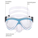 Waikiki Combo - Snorkelset - Duikbril - Snorkel - Kinderen - Blauw/Wit