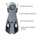 Snapper - Zwemvliezen - Flippers - Volwassenen - Zwart/Grijs