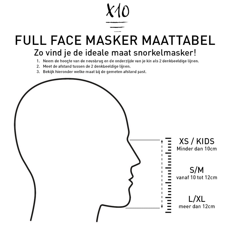 X10 - Snorkelmasker - Volwassenen - Turquoise