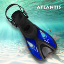 Dolphin - Zwemvliezen - Flippers - Verstelbare Hielstrap - Voor Zwemmen & Snorkelen - Volwassenen - Zwart/Blauw