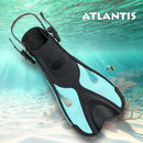 Dolphin - Zwemvliezen - Flippers - Verstelbare Hielstrap - Voor Zwemmen & Snorkelen - Kinderen - Zwart/Turquoise