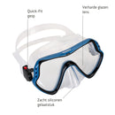Guana - Duikbril - Snorkelmasker - Volwassenen - Zwart/Blauw