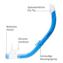 Samana Pro Combo - Snorkelset - Snorkel & Duikbril  - Versterkt Glas - Dry Top - Luxe Bewaartas - Volwassenen - Transparant/Blauw