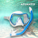 Samana Pro Combo - Snorkelset - Snorkel & Duikbril  - Versterkt Glas - Dry Top - Luxe Bewaartas - Volwassenen - Transparant/Blauw