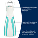 Viper 2 - Flippers - Zwemvliezen Open Heel - Wit/Turquoise