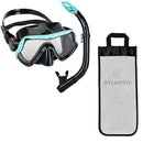 Samana Pro Combo - Snorkelset - Snorkel & Duikbril  - Versterkt Glas - Dry Top - Luxe Bewaartas - Volwassenen - Zwart/Turquoise