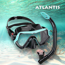 Samana Pro Combo - Snorkelset - Snorkel & Duikbril  - Versterkt Glas - Dry Top - Luxe Bewaartas - Volwassenen - Zwart/Turquoise