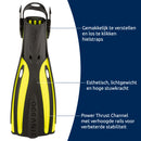 Viper 2 - Flippers - Zwemvliezen Open Heel - Zwart/Geel