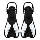 Dolphin - Zwemvliezen - Flippers - Verstelbare Hielstrap - Voor Zwemmen & Snorkelen - Kinderen - Zwart/Wit