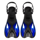 Dolphin - Zwemvliezen - Flippers - Verstelbare Hielstrap - Voor Zwemmen & Snorkelen - Volwassenen - Zwart/Blauw