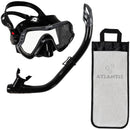 Samana Pro Combo - Snorkelset - Snorkel & Duikbril  - Versterkt Glas - Dry Top - Luxe Bewaartas - Volwassenen - Zwart/Grijs