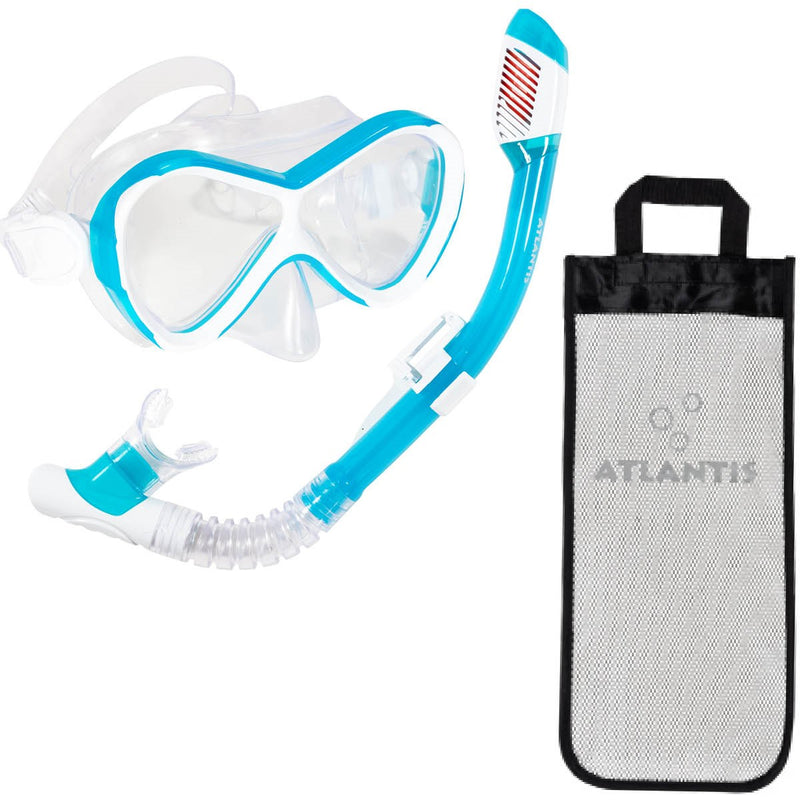 Abaco Combo - Snorkelset - Kinderen - Wit/Turquoise
