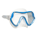 Samana Pro Combo - Snorkelset - Snorkel & Duikbril  - Versterkt Glas - Dry Top - Luxe Bewaartas - Volwassenen - Transparant/Blauw