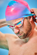 Fastlane - Zwembril - Volwassenen - Pink Iridescent Mirrored Lens - Multicolor/Blauw