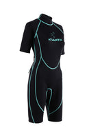 2mm Adventure Shorty  - Wetsuit - Dames - Zwart/Turquoise