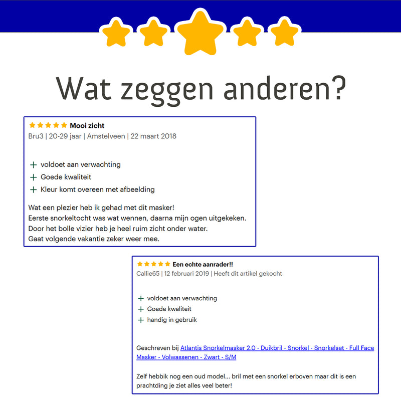 Atlantis 2.0 - Snorkelmasker - Volwassenen - Wit/Turquoise