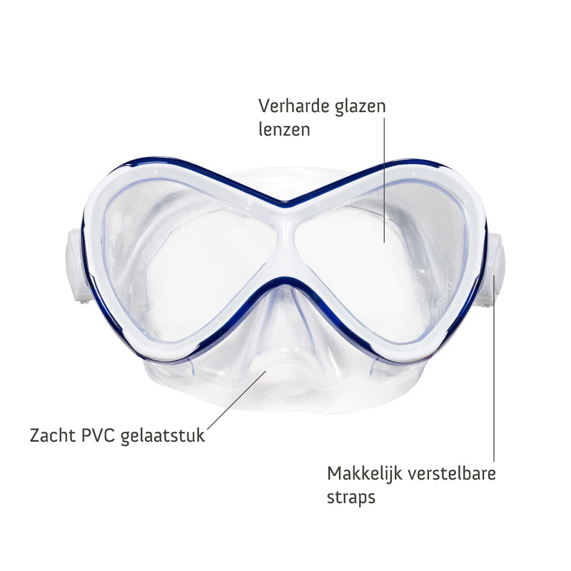 Abaco Combo - Snorkelset - Duikbril - Snorkel - Kinderen - Blauw