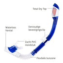 Abaco Combo - Snorkelset - Duikbril - Snorkel - Kinderen - Blauw