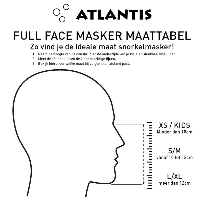 Atlantis 2.0 - Snorkelmasker - Volwassenen - Wit/Turquoise