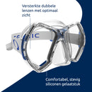 Cyanea - Masque de plongée - Adultes - Transparent/Bleu
