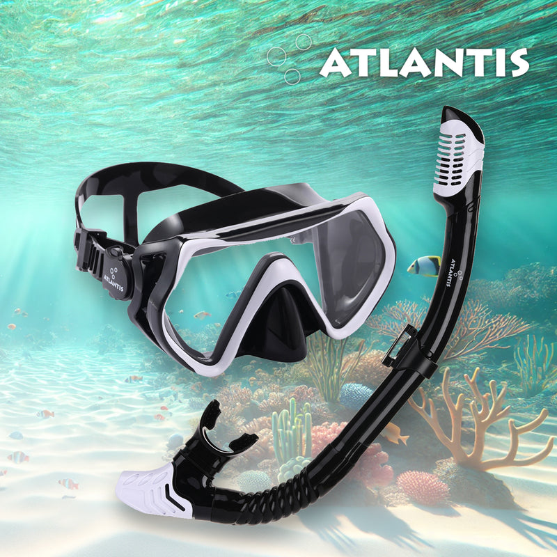 Borneo Combo - Snorkelset - Duikbril - Snorkel - Volwassenen - Zwart/Wit