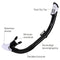Borneo Combo - Snorkelset - Duikbril - Snorkel - Volwassenen - Zwart/Wit
