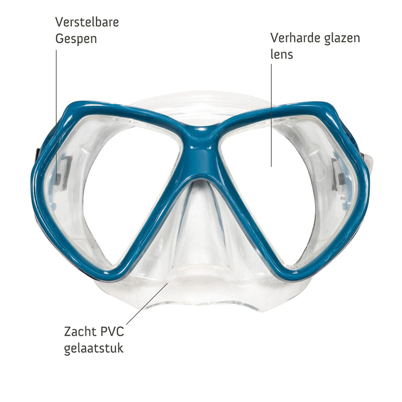 Andros Set - Snorkelset - Duikbril - Snorkel - Volwassenen - Blauw/Zwart