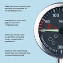 Tech Pressure Gauge 52mm - Chroom - Black Dial - 300 bar