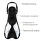 Dolphin - Zwemvliezen - Flippers - Verstelbare Hielstrap - Voor Zwemmen & Snorkelen - Volwassenen - Zwart/Wit