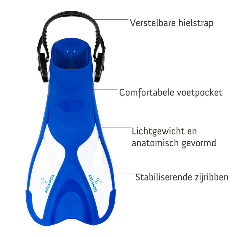 Dolphin - Palmes de natation - Enfants - Bleu/Blanc
