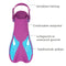 Dolphin - Palmes - Adultes - Violet/Bleu