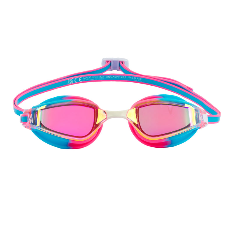 Fastlane - Zwembril - Volwassenen - Pink Iridescent Mirrored Lens - Multicolor/Blauw