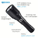 Kaiman - Duiklamp - Zaklamp voor onderwater - LED 4000 - Zwart