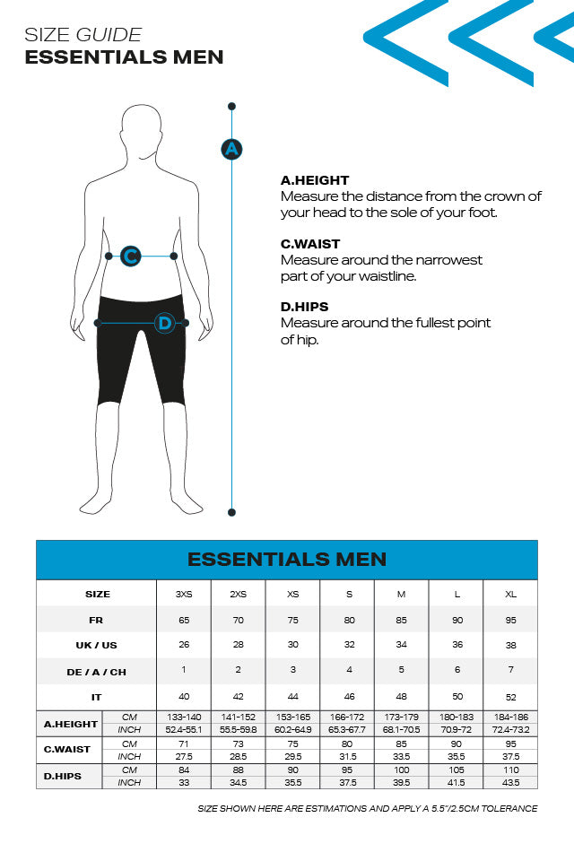 Essential Boxer - Zwembroek - Heren - Zwart/Blauw