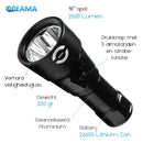 Mako - Duiklamp - Zaklamp voor onderwater - LED 2500 Lumen - Zwart