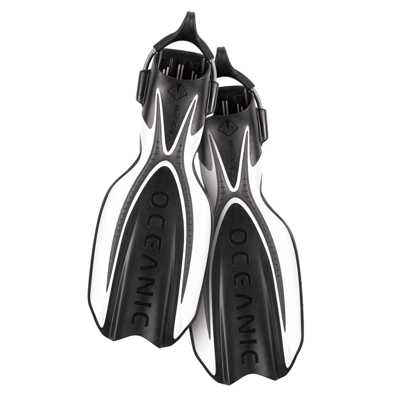 Manta Ray Fin - Flippers - Zwemvliezen - Volwassenen - Wit/Zwart