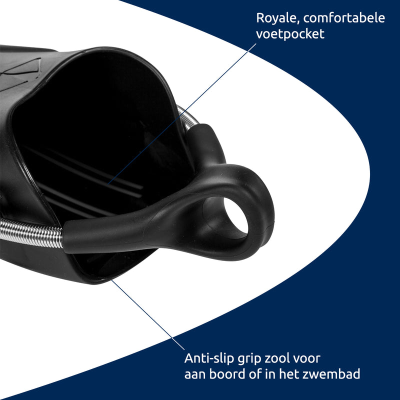 Manta Ray Fin - Flippers - Zwemvliezen - Volwassenen - Titanium/Zwart