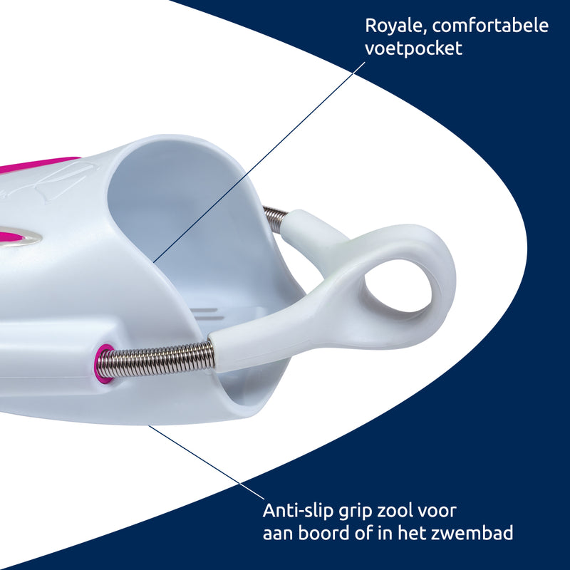 Manta Ray Fin - Flippers - Zwemvliezen - Volwassenen - Roze/Wit