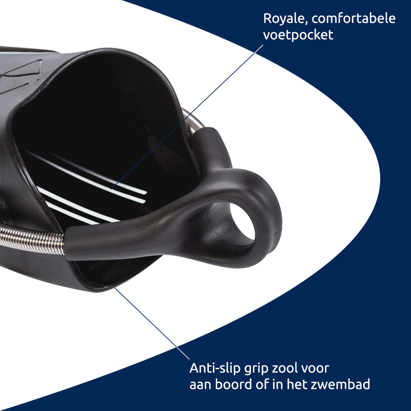 Manta Ray Fin - Flippers - Zwemvliezen - Volwassenen - Wit/Zwart