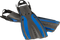 Viper 2 - Flippers - Zwemvliezen Open Heel - Volwassenen - Zwart/Blauw
