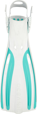 Viper 2 - Flippers - Zwemvliezen Open Heel - Wit/Turquoise
