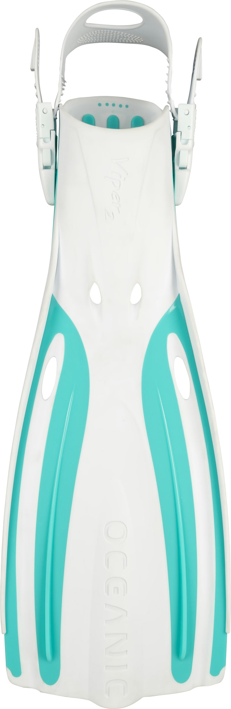 Viper 2 - Flippers - Zwemvliezen Open Heel - Wit/Turquoise
