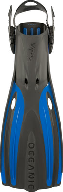 Viper 2 - Flippers - Zwemvliezen Open Heel - Volwassenen - Zwart/Blauw