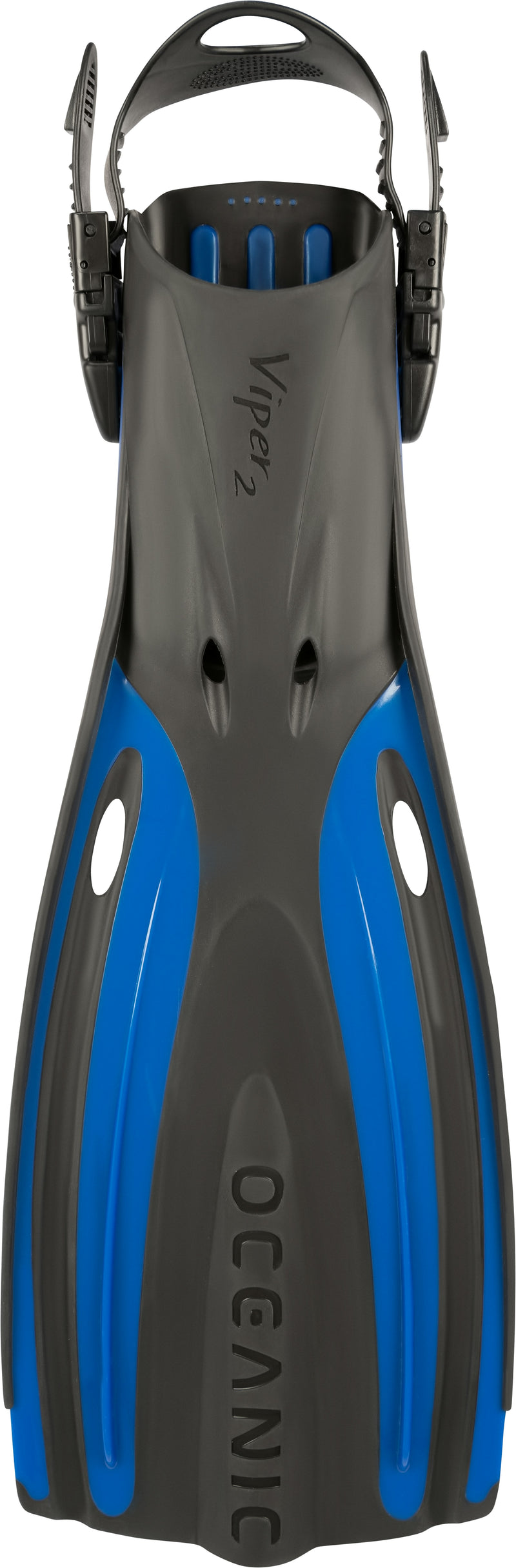 Viper 2 - Flippers - Zwemvliezen Open Heel - Volwassenen - Zwart/Blauw