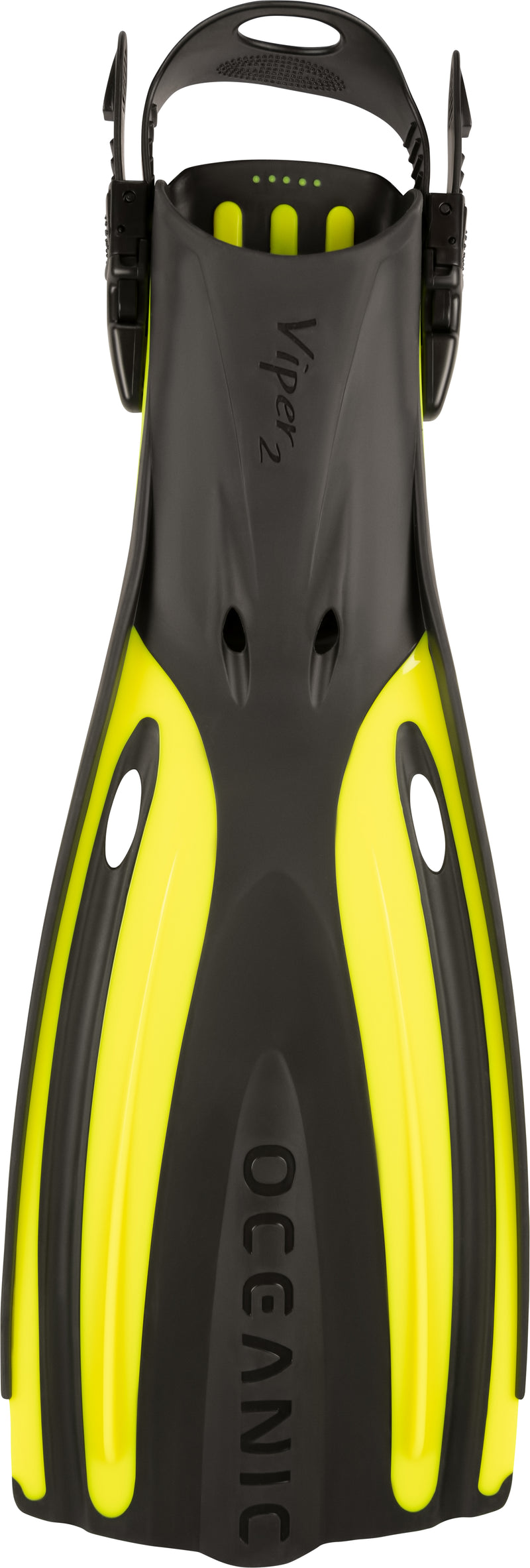 Viper 2 - Flippers - Zwemvliezen Open Heel - Zwart/Geel