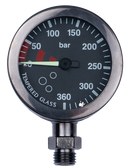 Tech Pressure Gauge 52mm - PVD - Black Dial - 400 bar