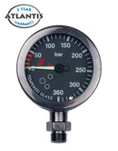 Tech Pressure Gauge 52mm - PVD - Black Dial - 400 bar